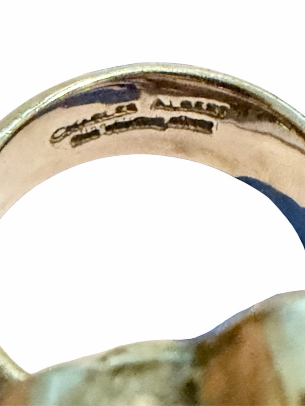 Charles Albert Sterling Silver Biwa Pearl Statement ring - Picture 5 of 5